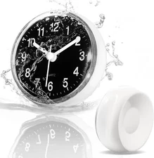 Betus Waterproof Bathroom Shower Clock with Large Suction Cup for Toilet Kitchen