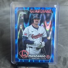 2024 Topps Chrome Update Kyle Manzardo /150 Blue Raywave RC 