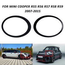 2x Schwarz Frontscheinwerfer Trim Rings Für Mini Cooper R55 R56 R57 R58 2007-15