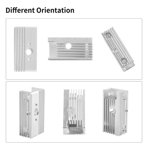 (Silver)Aluminum Cooling Block Compatible With Extruder TDW - Afbeelding 3 van 12