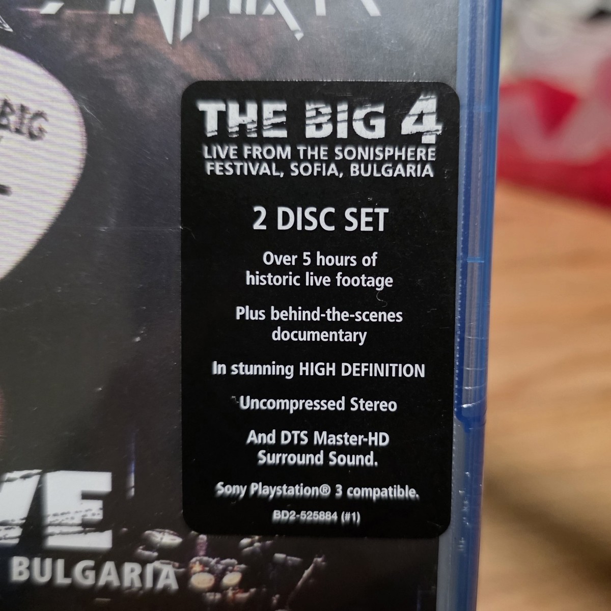 NEW The Big 4 Live From Sofia Bulgaria Bluray Metallica Anthrax