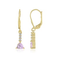 Cavill Ohrringe Damen Tansanit 0,76Ct Trillant 925 Silber Vergoldet