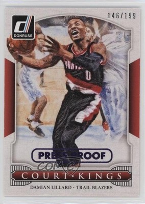 2014-15 Panini Donruss Court Kings Press Proof Purple /199 Damian Lillard #6 0q3