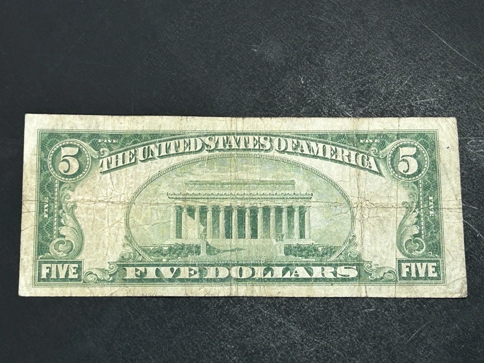 1928 $5 Federal Reserve Note US Bill LOW Shipping!!! - Image 2 of 2