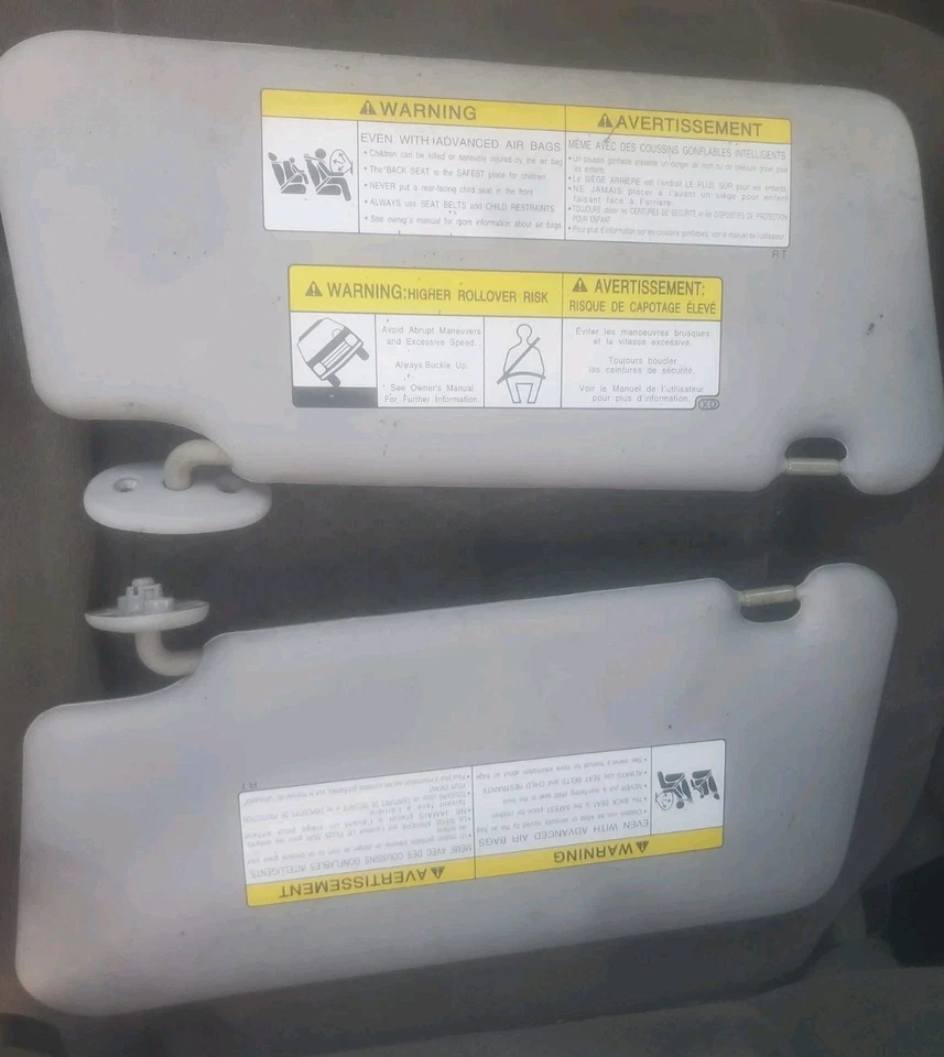 SUZUKI GRAND VITARA 2007 2008 2009 Sun Visor Gray 07 08 09 LEFT RIGHT PAIR SET - Image 3 of 3