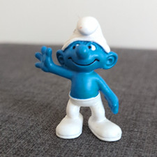 Schleich The Smurfs Smurf Waving Figurine Blue & White Plastic MPN 40254