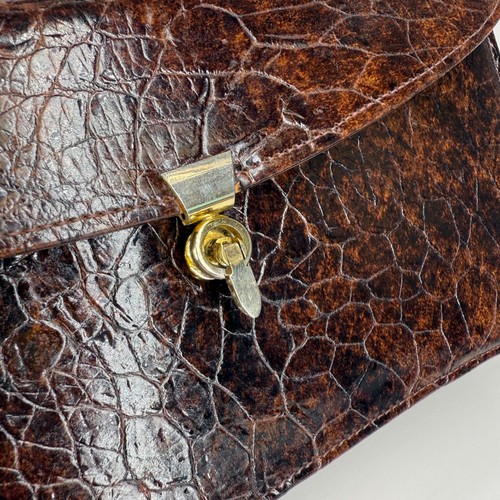Meyers Vintage Kunstleder Kroko Box Geldbörse 8x5x3 Made in USA - BESCHÄDIGT - Bild 7 von 16