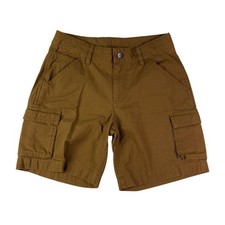 Carhartt Shorts Boys 12 Brown Cargo Relaxed Fit Canvas Utility Workwear