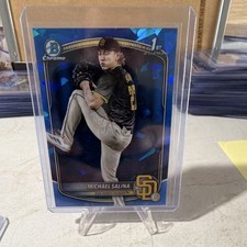 2025 Topps Bowman Draft Sapphire 1st Chrome Michael Salina BDC-76 Padres