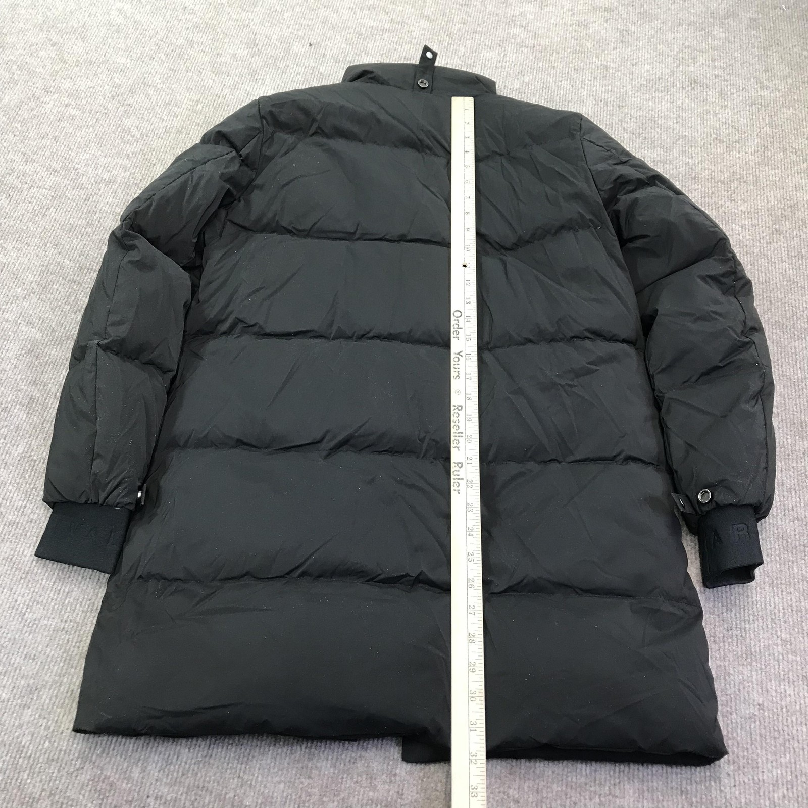 The Arrivals Coat Womens Small Black Long Puffer Down Parka Winter Jacket