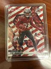2025 Panini Mosaic Tez Johnson #316 Rookies Red and White Stripe Prizm RC