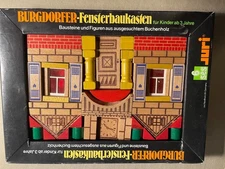 Vintage 1980's Burgdorfer Fensterbaukasten Wood Block Building System House