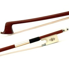 Pro Master Antique Pernambuco Violin Bow 4/4 White Fleur-de-Lys Frog Stiff Light