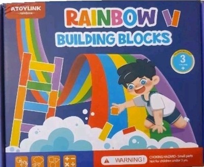 Regenbogen Bausteine Set Holz Pädagogisch Glatt Hand Auge 24 Teile