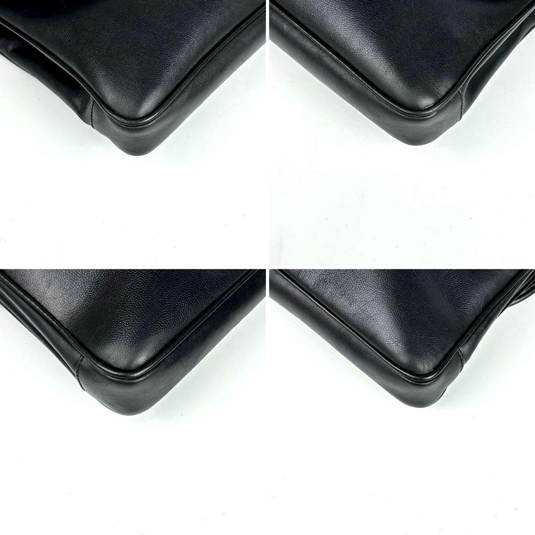 [Buone condizioni] Borsa a tracolla Yves Saint Laurent 2 vie YSL pelle di vitello nera