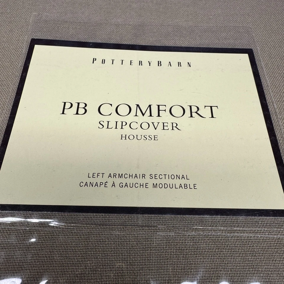 Poltrona PB Comfort Slipcover Housse esquerda seccional marrom médio - Imagem 2 de 4