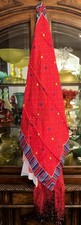 4 Vintage Scarves   1 Red Dot Stripe Border Silk Scarf 29" x 29" Plus 3 Randoms