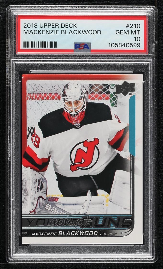 2018 Upper Deck Young Guns Mackenzie Blackwood #210 PSA 10 GEM MT Rookie RC 0w0l