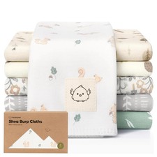 Organic Burp Cloths Baby Boy, Girl, 6-Pack Large Burping Cloths Prairie 