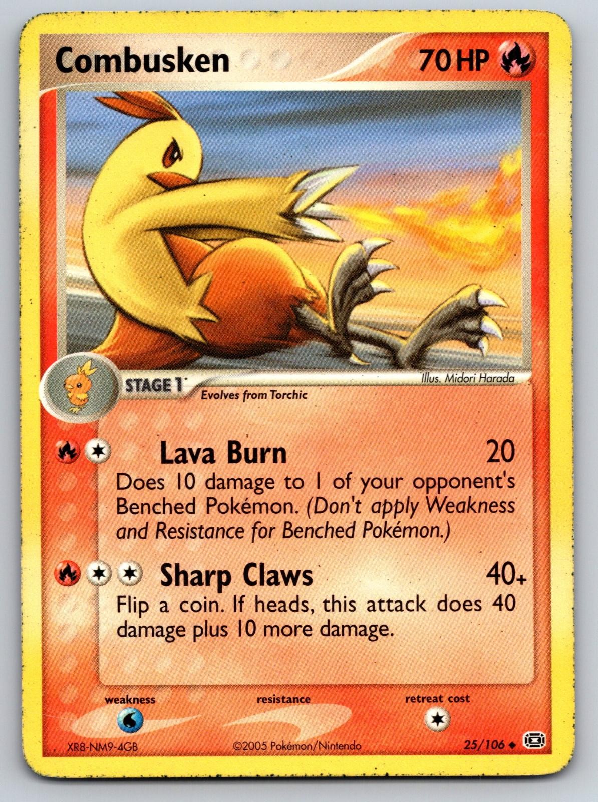 Combusken 25/106 Uncommon Emerald Pokemon Lightly Played