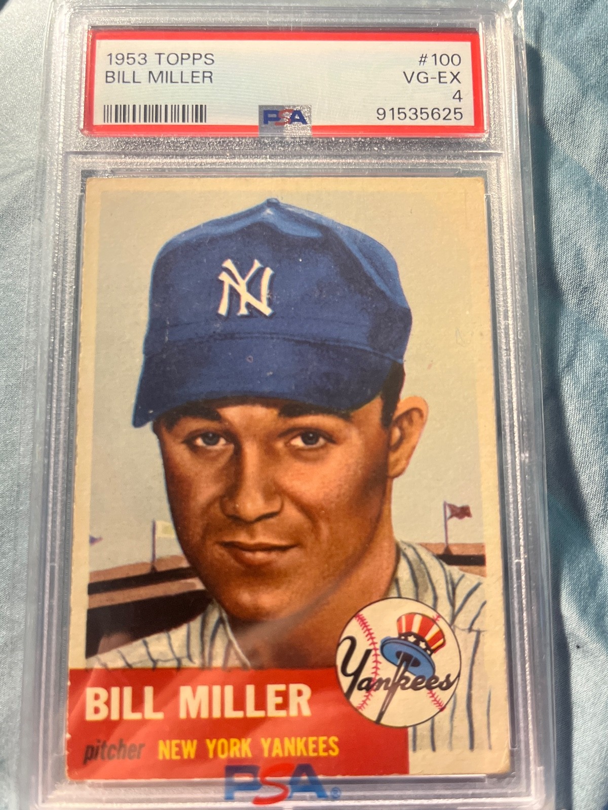 1953 Topps  #100 Bill Miller PSA 4 VG-EX