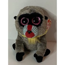 Ty Beanie Boos 6" Wasabi the Baboon Plush Monkey Stuffed Animal