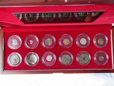 Religions of The Ancient World: Box of 12 Ancient Coins with 4 Silver Coins