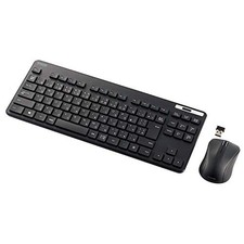 ELECOM Wireless Keyboard and Mouse Set TK-FDM109MKBK Thin Membrane Antibacterial