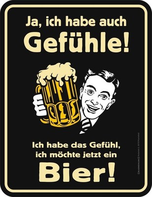 Magnet Kühlschrankmagnet Ja ich habe auch Gefühle Bier ca. 9 x 7 cm Neu