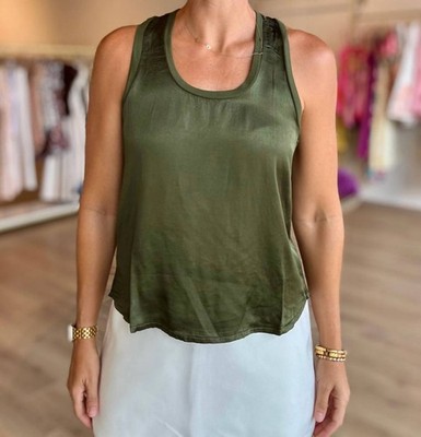 Bobi Racerback Silk Tank Top Size L
