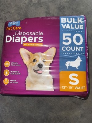 Pet Care Dog Diapers Female Dogs | Bulk Value Doggie Incontinence, Accidents,...
