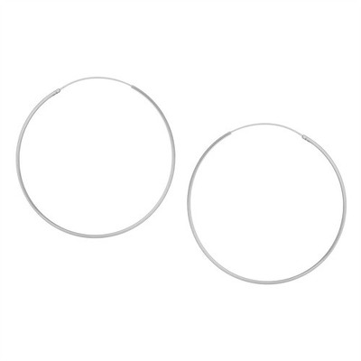 Silverly Hoop Earrings 925 Sterling Silver Extra Large Thin Tube Sleeper Hoops