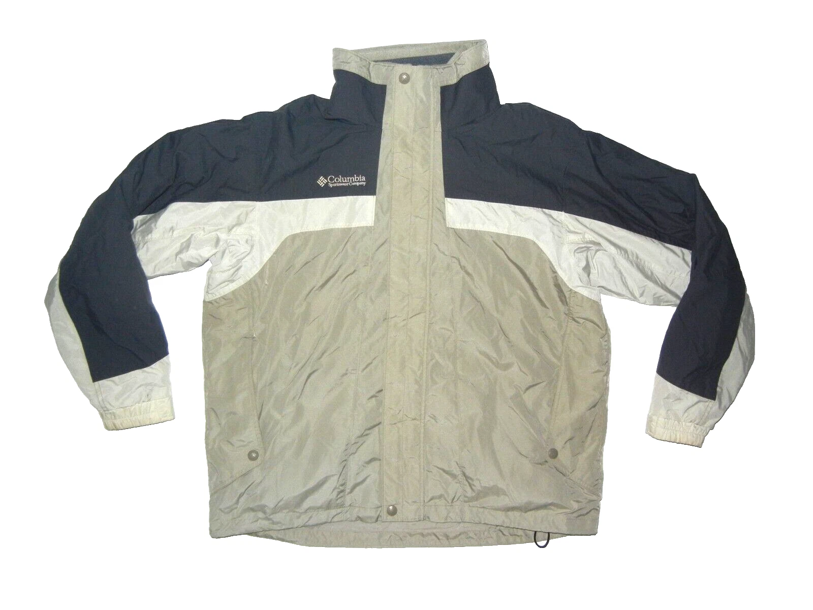 COLUMBIA Brown/Gray Warm 3-IN-1 INSULATED WINTER JACKET Ski Hike Coat Men's L
