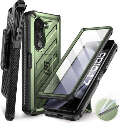 SUPCASE for Galaxy Z Fold 5 (Green), Belt Clip with S Pen Holder, Heavy Duty NEW