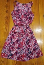 Express Women's Floral Sleeveless Mini Dress Size XS