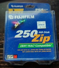 fujifilm zipdrive 250mb two disk pack - new in packaging - never opened 