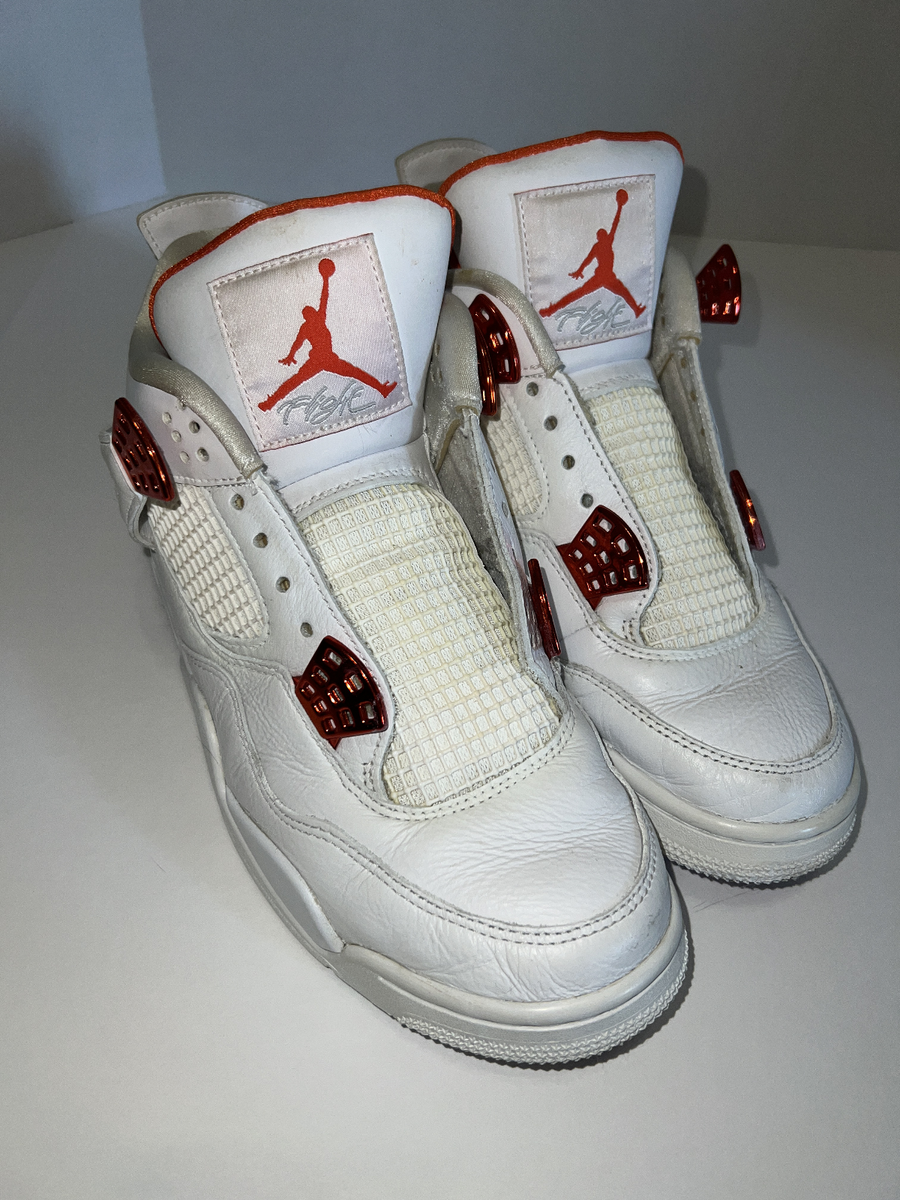 Size 8.5 - Air Jordan 4 Retro Orange Metallic 193658231725| eBay