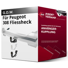 Für Peugeot 308 Fliessheck III FB (G.D.W.) Anhängerkupplung vertikal abnehmbar