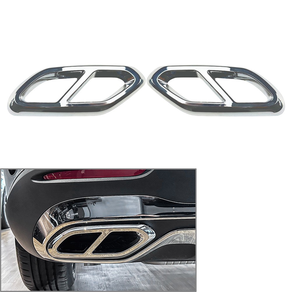 Exhaust Tail Pipe Muffler Tip Cover Trims For Mercedes Benz GLC Class X254 2022+