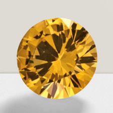 Yellow Sapphire Round Cut Gemstone 0.20 Cts - 4 mm Vivid Loose Gem 