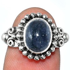 Natural Purple Aventurine 925 Sterling Silver Ring s.7 Jewelry R-1071