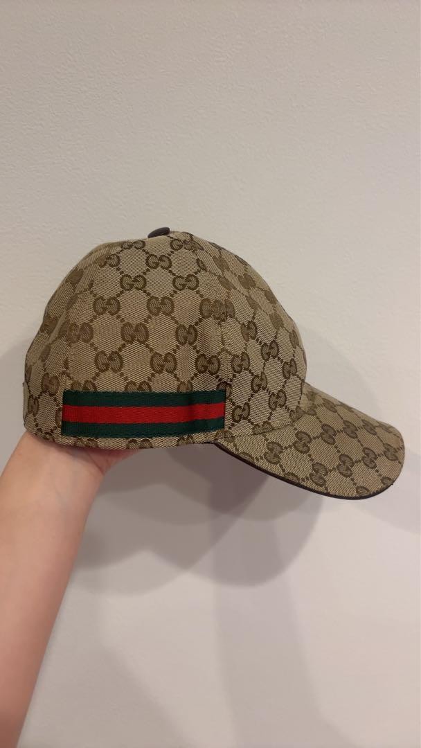 GUCCI バーガンディ GGパターンハット GUCCI GG Pattern Cap Hat Beige Green Red Green Sherry Line | eBay