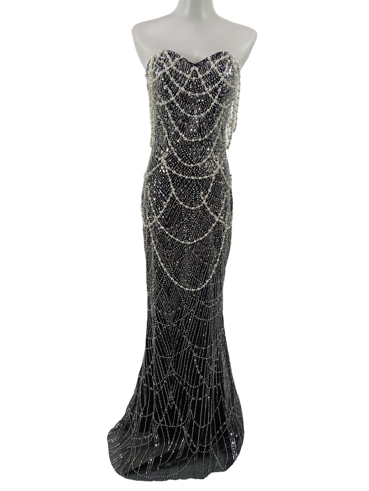 LUVISTRUE Abendkleid Damen Kleid Gr. DE 34 schwarz Elegant