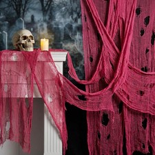 Tlswshsy 300 x 80 Inch Large Halloween Creepy Cloth, Pink 300 x 78 inch,