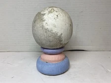 Antique Wood Turned Newel Post Finial Topper Architectural Wood Salvage