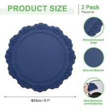 CAN_Deal Silicone Placemat - 15.7x11.8 Inch Reusable Heat Resistant Mat For Dining & Baking