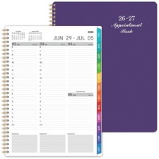 2026-2027 Weekly Appointment Book/Planner - Daily Hourly 9'' X 11'', purple 2