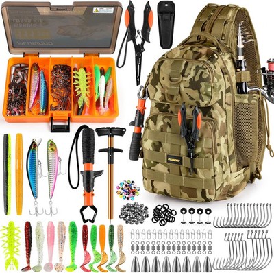 backpack tackle box ebay Fishing Backpack with Tackle Boxes, Waterproof Fishing Sling Tackle Bag for  Fish