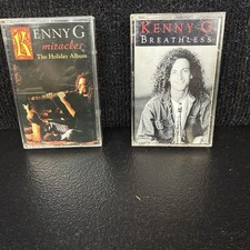 Kenny G, Lot of 2 Cassette Tapes Breathless The Holiday Album Jazz