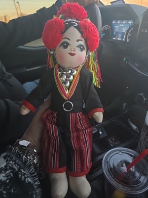 Thailand Akha Ethnic Female Hilltribe Doll Hand Crafted 1980 made by Akha tribe
